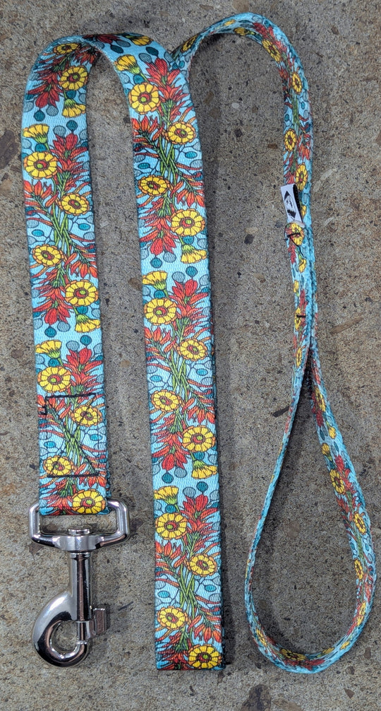 Wild Flowers Dog Leash