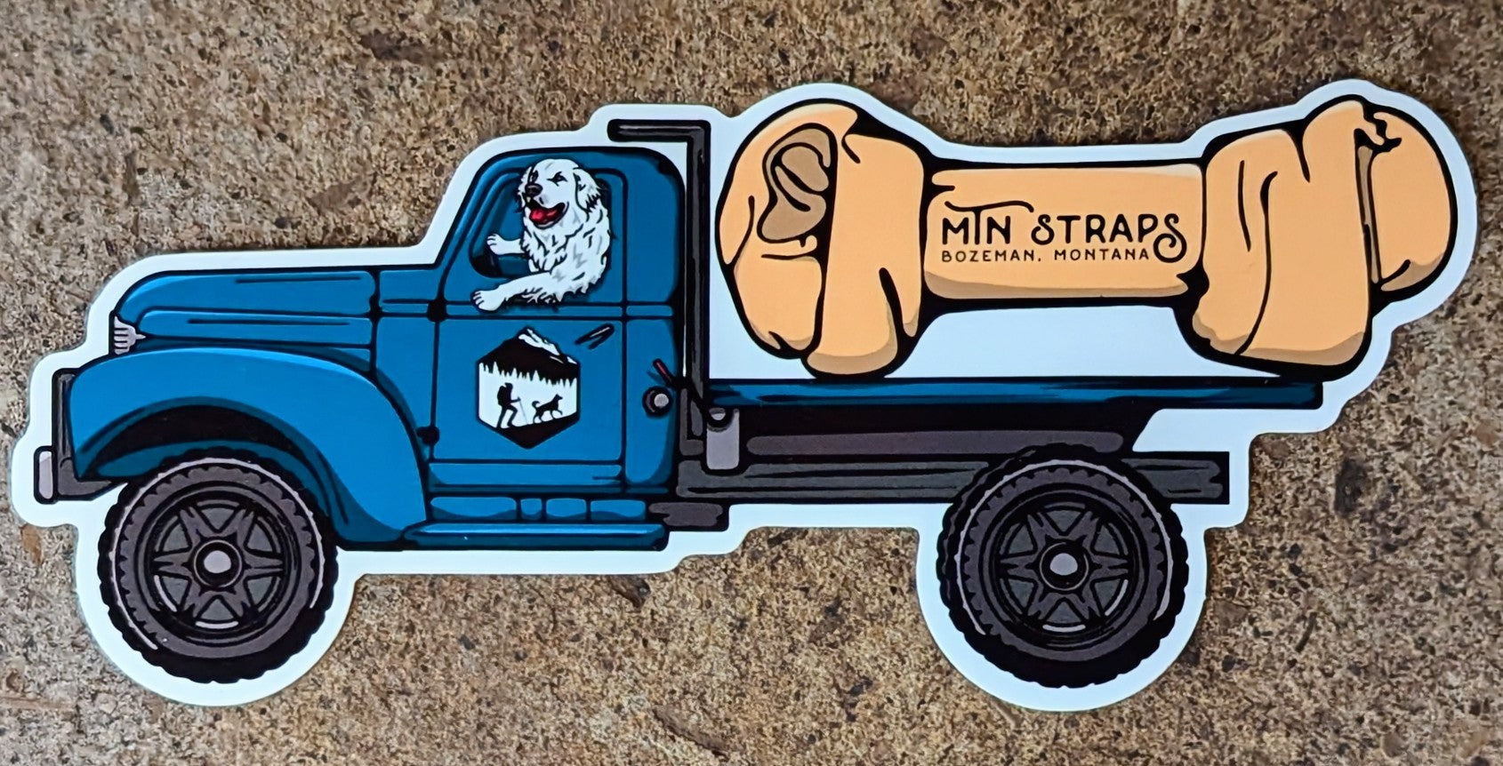 Mtn Roo Sticker Mtn Straps Big Blue Sticker – MTN Straps