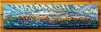 Original artwork for Mtn Straps Bridgers pattern.
